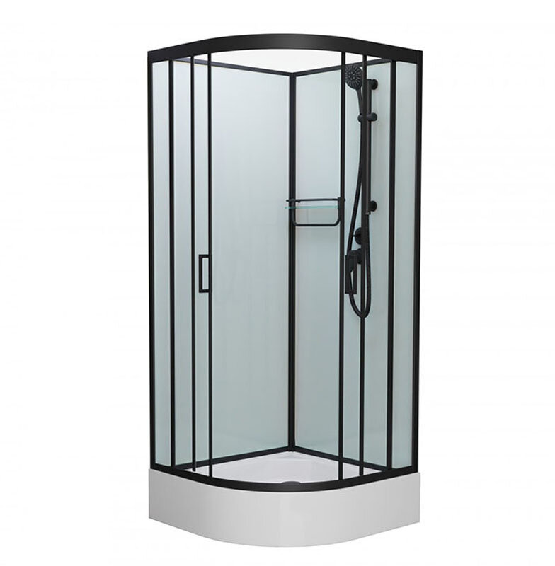 Изображение товара Душевая кабина Frank F409/1 M Black без крыши 90 х 90 см