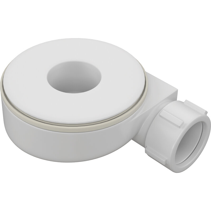 Изображение товара Сифон Good Door для поддонов Essentia/Flow/Stella сЛ00094 Белый пластик горизонтальное соединение