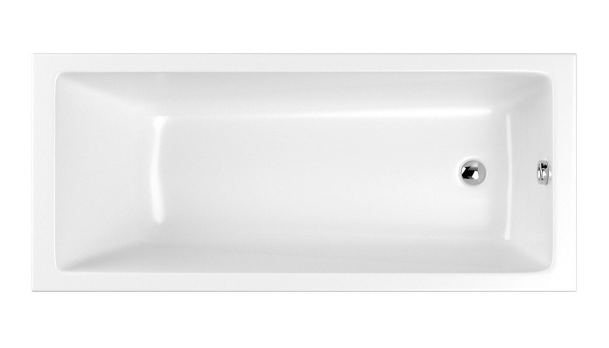 Изображение товара Акриловая ванна Whitecross Wave 160x70 см, прямоугольная, белая, усиленная армировкой