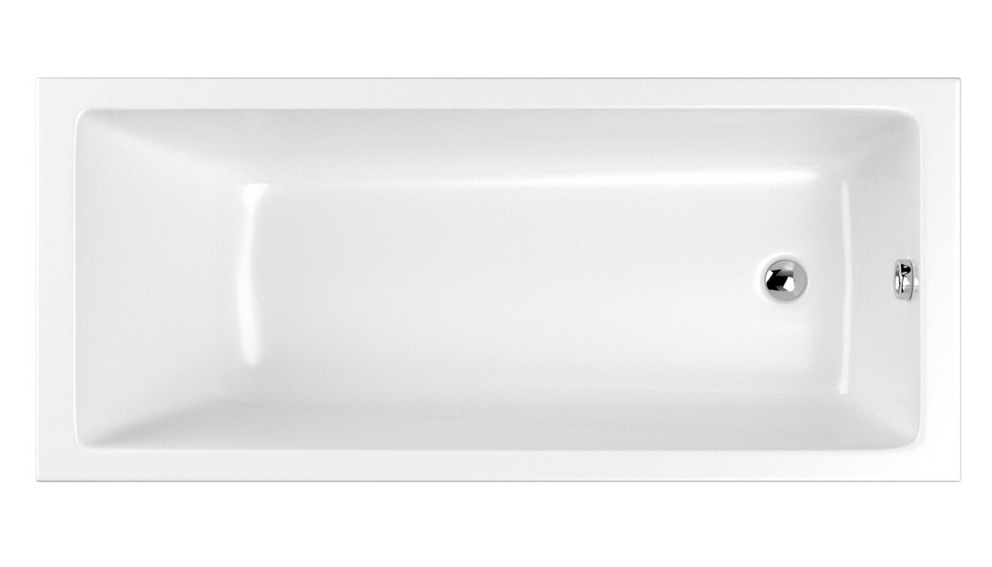 Изображение товара Акриловая ванна Whitecross Wave 180x80 см с усиленной армировкой и белым глянцевым покрытием