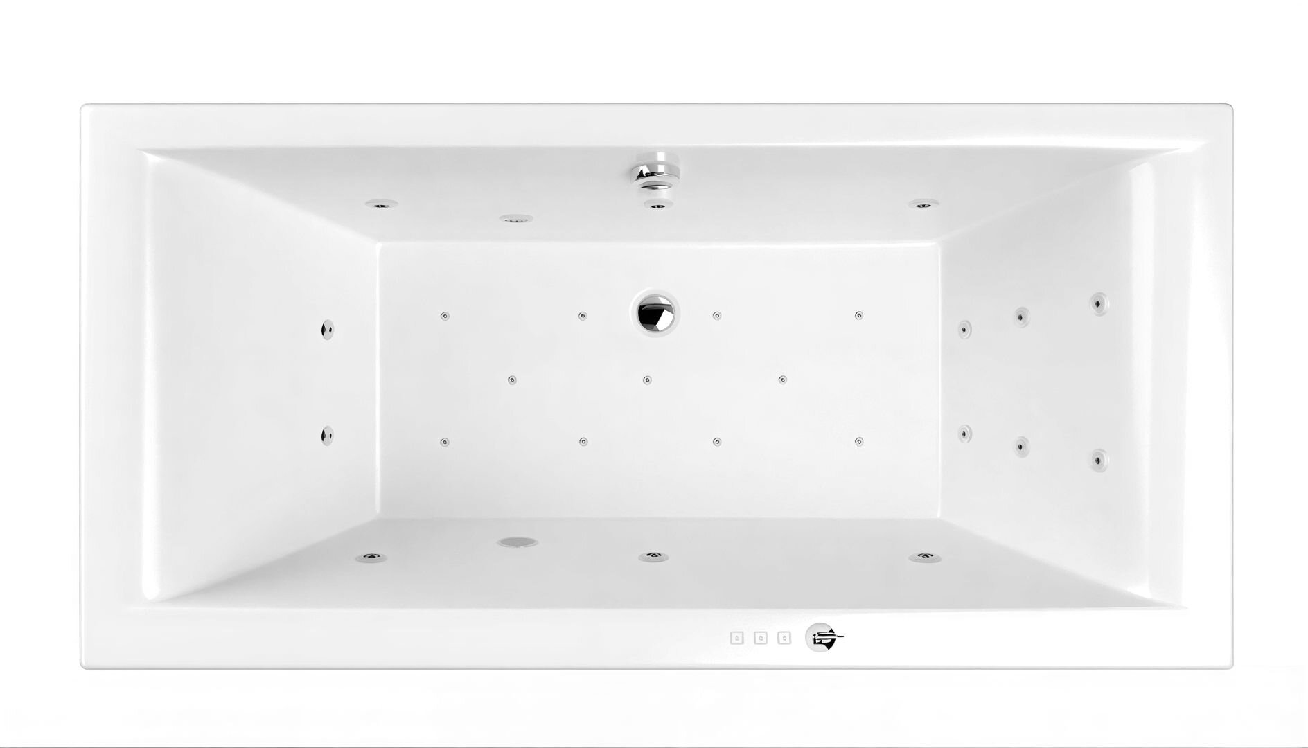 Изображение товара Ванна гидромассажная Whitecross Savia Duo Ultra, 170 х 80 см, увеличенная толщина акрила, усиленная армировка, белый/хром, 0103.170080.100.ULTRA.CR