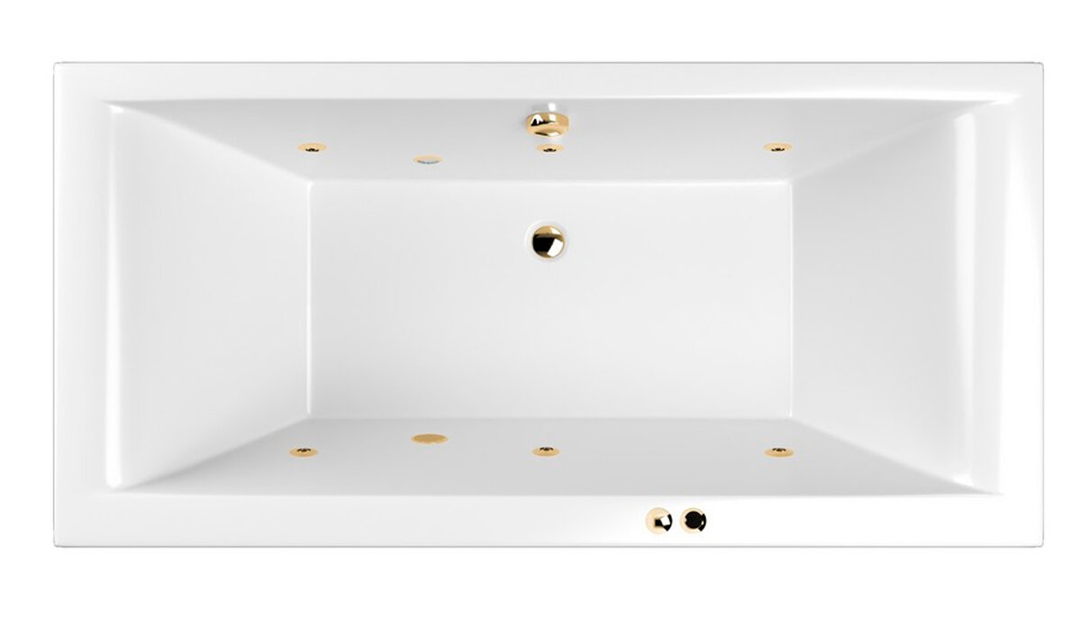 Изображение товара Гидромассажная ванна Whitecross Savia Duo Soft 170x80 см акрил белый/золото