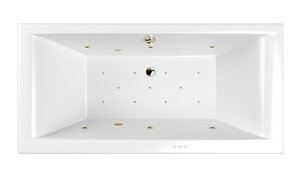 Изображение товара Ванна гидромассажная Whitecross Savia Duo Relax, 170 х 80 см, увеличенная толщина акрила, усиленная армировка, белый/бронза, 0103.170080.100.RELAX.BR