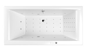 Изображение товара Ванна гидромассажная Whitecross Savia Duo Nano, 170 х 80 см, увеличенная толщина акрила, усиленная армировка, белый/хром, 0103.170080.100.NANO.CR