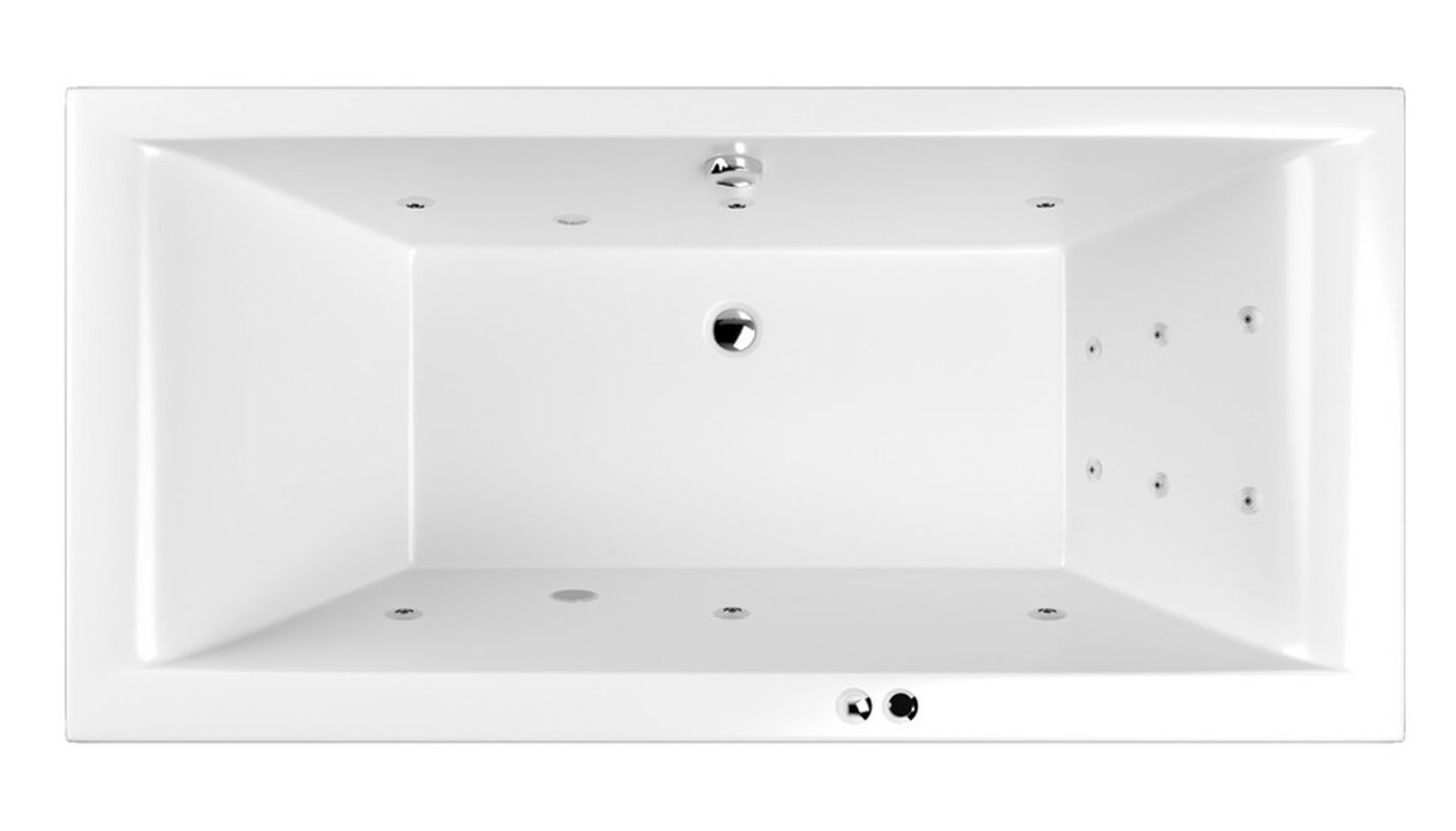 Изображение товара Гидромассажная ваннаWhitecross Savia Duo Line 170х80 см с пневмосистемой и форсунками