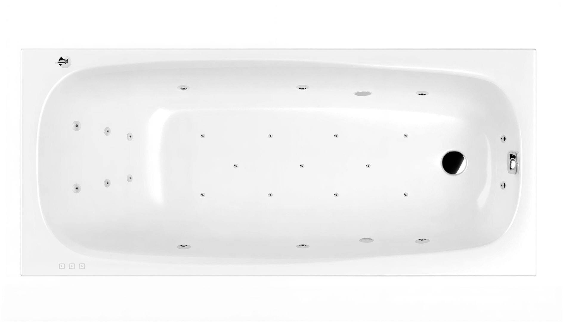 Изображение товара Ванна гидромассажная Whitecross Layla Ultra, 180 х 80 см, увеличенная толщина акрила, усиленная армировка, белый/хром, 0102.180080.100.ULTRA.CR Изображение товара Ванна гидромассажная Whitecross Layla Ultra, 180 х 80 см, увеличенная толщина акрила, усиленная армировка, белый/хром, 0102.180080.100.ULTRA.CR
