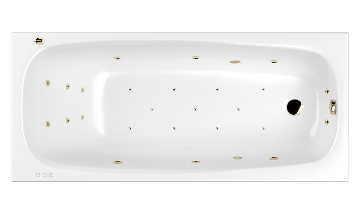 Изображение товара Гидромассажная ванна Whitecross Layla Ultra 180х80 см акрил белый/бронза