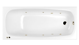 Изображение товара Ванна гидромассажная Whitecross Layla Soft, 180 х 80 см, увеличенная толщина акрила, усиленная армировка, белый/бронза, 0102.180080.100.SOFT.BR