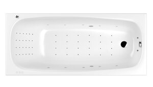Изображение товара Ванна гидромассажная Whitecross Layla Nano, 180 х 80 см, увеличенная толщина акрила, усиленная армировка, белый/хром, 0102.180080.100.NANO.CR