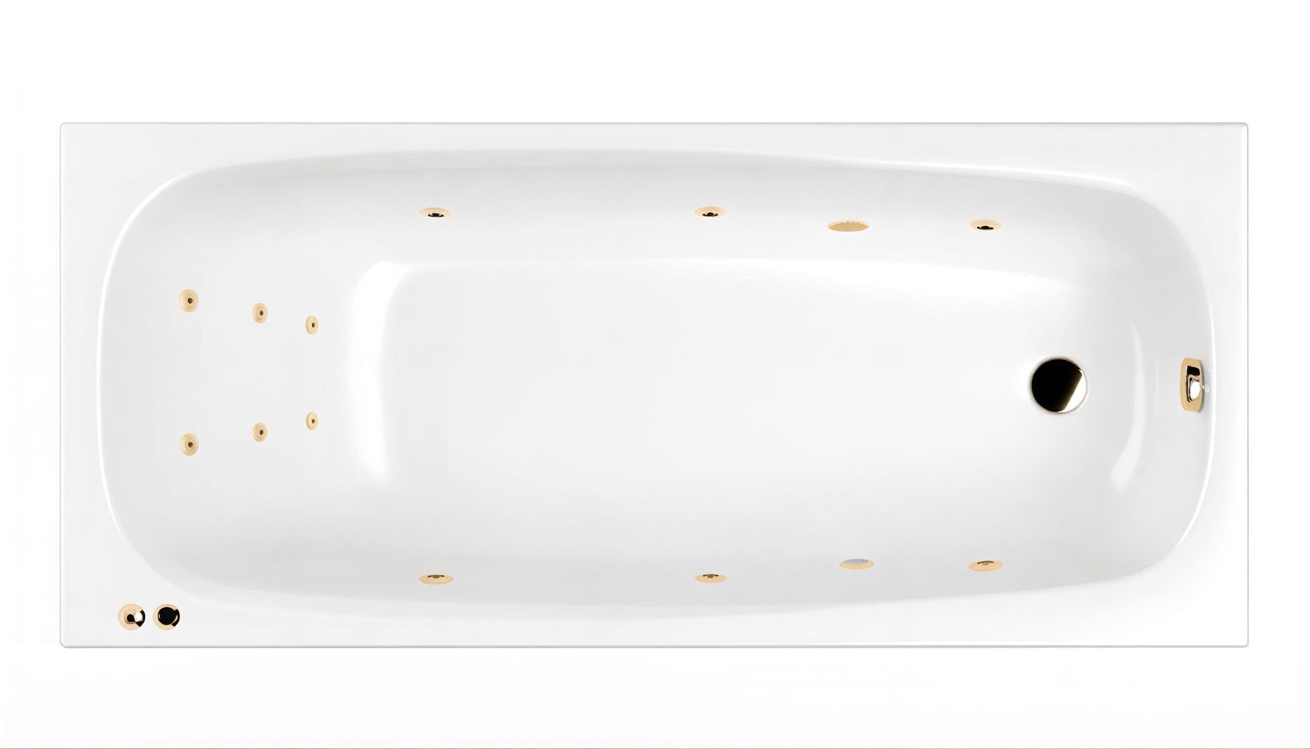 Изображение товара Ванна гидромассажная Whitecross Layla Line, 180 х 80 см, увеличенная толщина акрила, усиленная армировка, белый/золото, 0102.180080.100.LINE.GL Изображение товара Ванна гидромассажная Whitecross Layla Line, 180 х 80 см, увеличенная толщина акрила, усиленная армировка, белый/золото, 0102.180080.100.LINE.GL