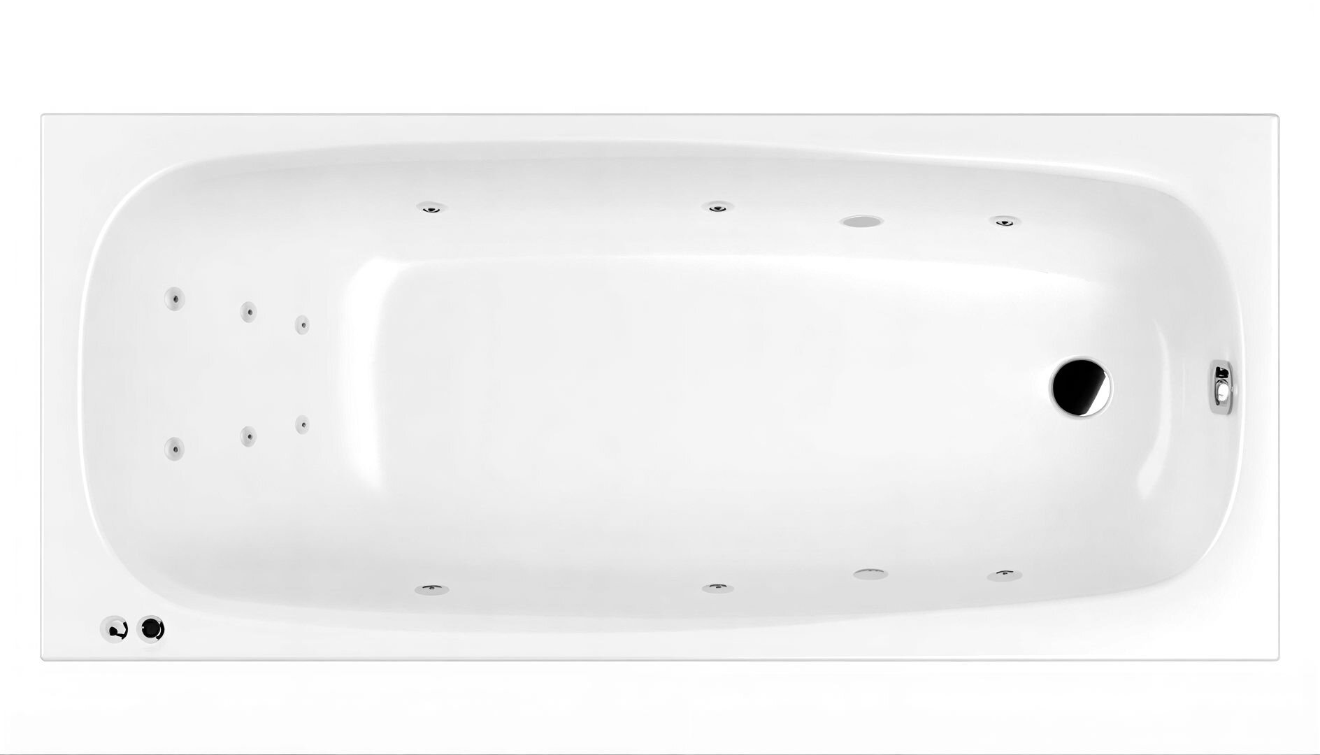 Изображение товара Ванна гидромассажная Whitecross Layla Line, 180 х 80 см, увеличенная толщина акрила, усиленная армировка, белый/хром, 0102.180080.100.LINE.CR Изображение товара Ванна гидромассажная Whitecross Layla Line, 180 х 80 см, увеличенная толщина акрила, усиленная армировка, белый/хром, 0102.180080.100.LINE.CR
