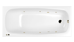 Изображение товара Ванна гидромассажная Whitecross Layla Soft, 170 х 75 см, увеличенная толщина акрила, усиленная армировка, белый/бронза, 0102.170075.100.SOFT.BR