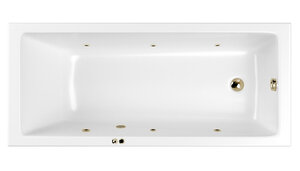 Изображение товара Ванна гидромассажная Whitecross Wave Soft, 150 х 70 см, увеличенная толщина акрила, усиленная армировка, белый/бронза, 0101.150070.100.SOFT.BR