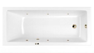 Изображение товара Ванна гидромассажная Whitecross Wave Soft, 150 х 70 см, увеличенная толщина акрила, усиленная армировка, белый/бронза, 0101.150070.100.SOFT.BR