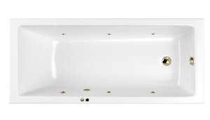 Изображение товара Ванна гидромассажная Whitecross Wave Soft, 180 х 80 см, увеличенная толщина акрила, усиленная армировка, белый/бронза, 0101.180080.100.SOFT.BR