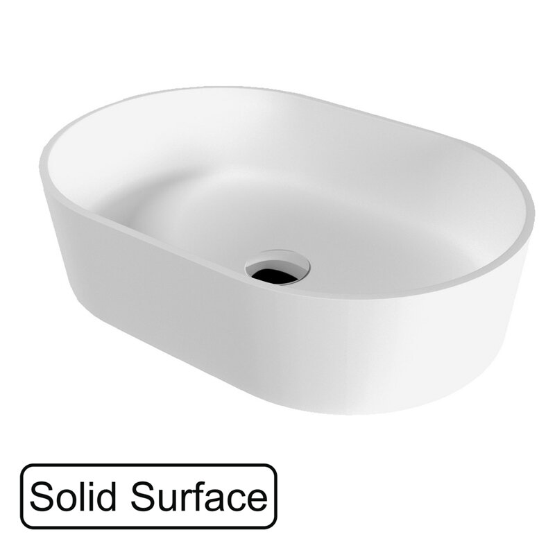 Изображение товара Раковина Whitecross Emerald 55х37 см накладная белый матовый искусственный камень