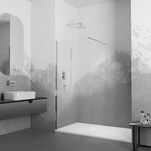 Изображение товара Душевая стенка RGW Walk In WA-002 90 см стекло прозрачное профиль хром