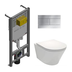 Изображение товара Инсталляция Jacob Delafon Rodin+ с безободковым унитазом и микролифтом