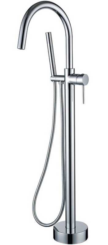 Изображение товара Напольный смеситель для ванны и душа Boheme Uno хром Италия 469-CR