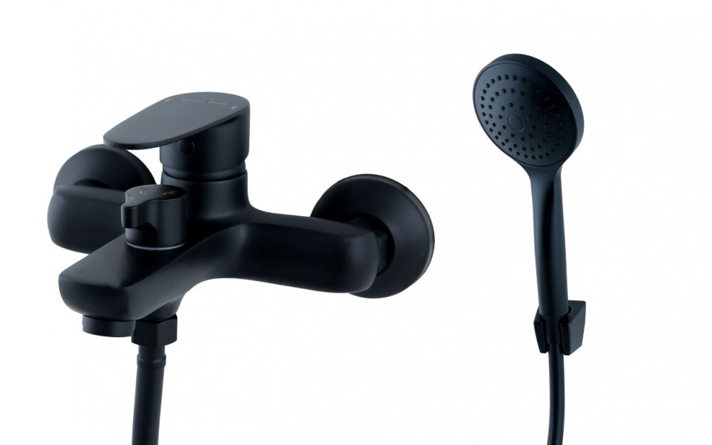 Изображение товара Смеситель Smartsant Смарт-Бриз SM343503ВК для ванны и душа, черный матовый