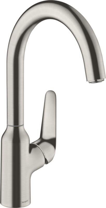 Изображение товара Смеситель для кухонной мойки Hansgrohe Focus 71802800 сталь 360° вращение