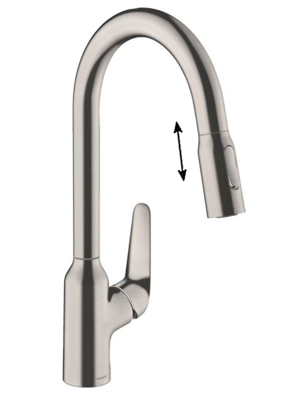 Изображение товара Смеситель для кухонной мойки Hansgrohe Focus с выдвижным изливом