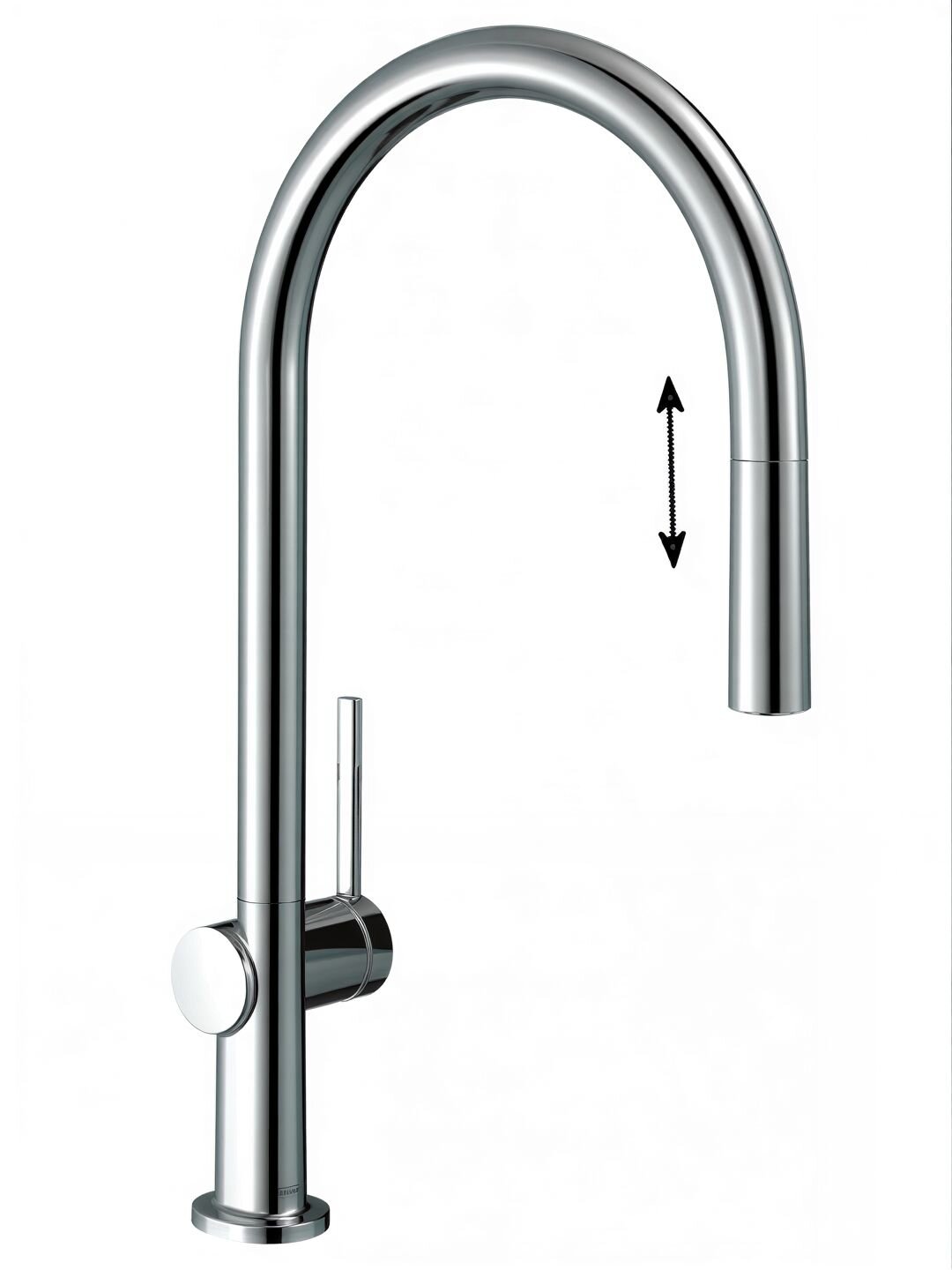 Изображение товара Смеситель для кухонной Hansgrohe Talis, 72802000, с вытяжным изливом, хром Изображение товара Смеситель для кухонной Hansgrohe Talis, 72802000, с вытяжным изливом, хром