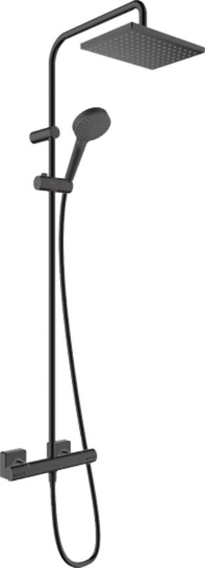 Изображение товара Душевая система Hansgrohe Vernis Shape 230 1jet EcoSmart с термостатом, черный матовый