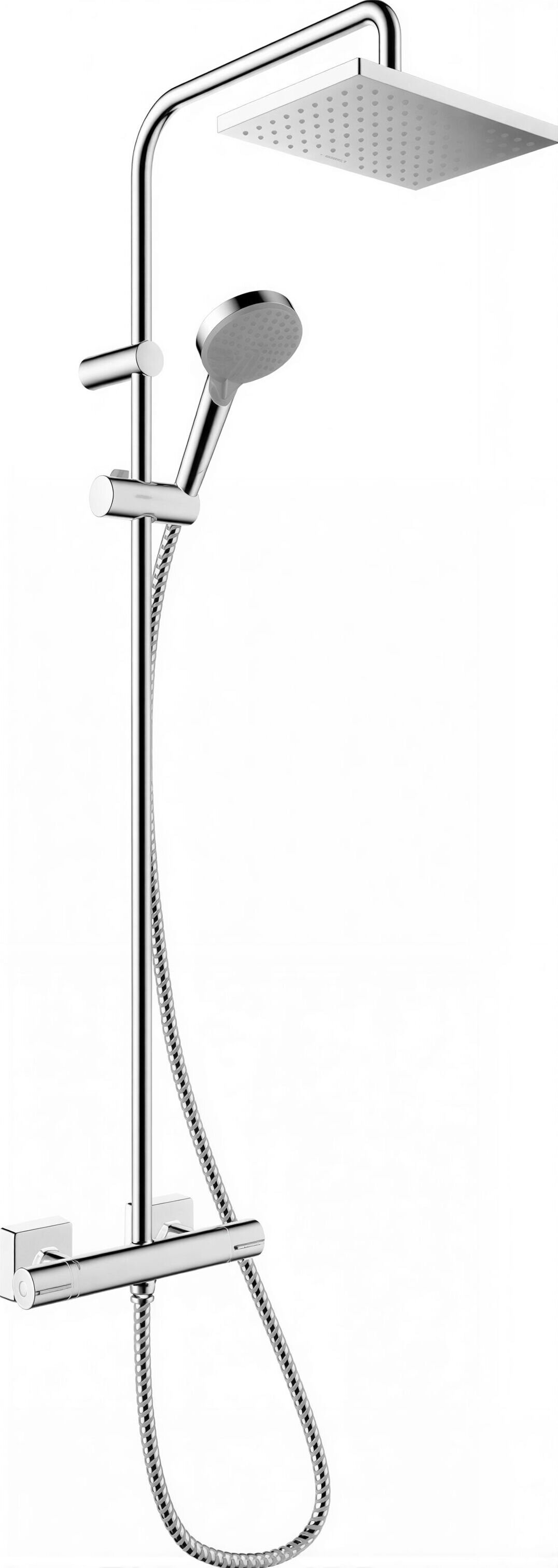 Изображение товара Душевая система Hansgrohe Vernis Shape 26319000 Showerpipe 230 1jet Green с термостатом, хром Изображение товара Душевая система Hansgrohe Vernis Shape 26319000 Showerpipe 230 1jet Green с термостатом, хром