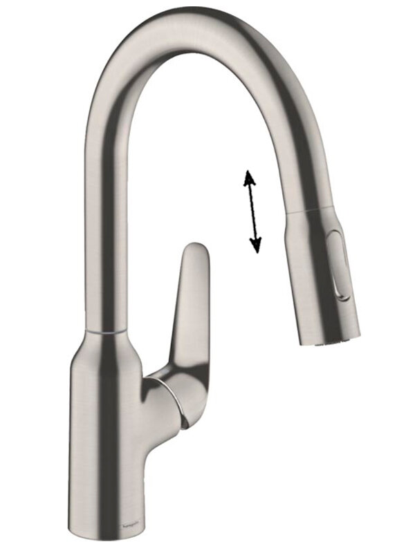 Изображение товара Смеситель для кухонной мойки Hansgrohe Focus с выдвижным изливом