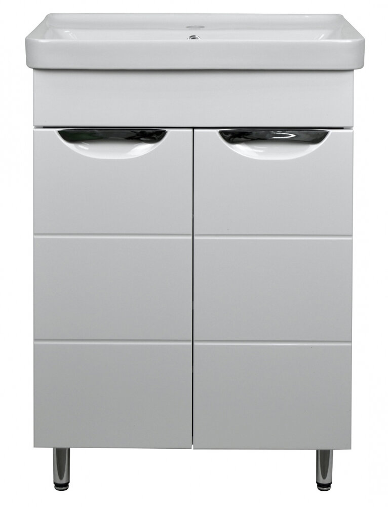 Изображение товара Тумба с раковиной Loranto Стиль 60 Соло 60 см напольная белая