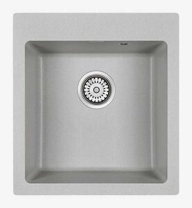 Изображение товара Мойка кухонная Paulmark Kante PM104651-GR, 46.5 см, кварцевая, серый