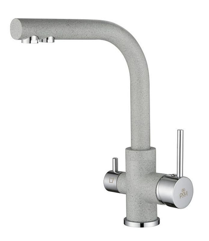 Изображение товара Смеситель Paulmark Essen Es213011-310 для кухонной мойки с подключением к фильтру, серый