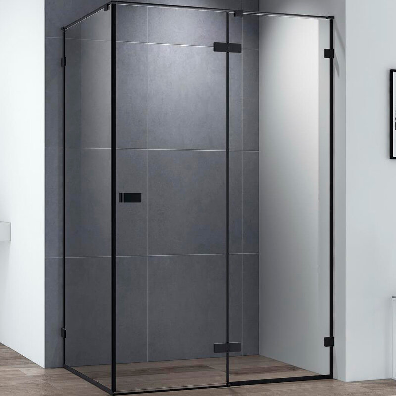 Изображение товара Душевой уголок Cezares Bellagio 100x90 см стекло прозрачное профиль черный матовый