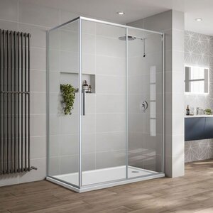 Изображение товара Душевой уголок Vincea Slim-U 120 x 90 см, стекло прозрачное, профиль хром, VSR-2SU9012CL