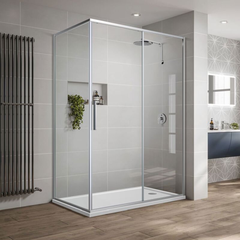 Изображение товара Душевой уголок Vincea Slim-U 120 x 90 см, стекло прозрачное, профиль хром, VSR-2SU9012CL Изображение товара Душевой уголок Vincea Slim-U 120 x 90 см, стекло прозрачное, профиль хром, VSR-2SU9012CL