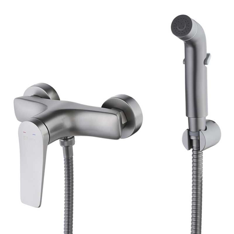 Изображение товара Смеситель Lemark Bronx LM3718GM с гигиеническим душем, графит
