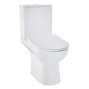 Изображение товара Унитаз-компакт Gural VIT Tria Slim, безободковый, с сиденьем Soft Close, белый, TR24KLZ01-SL&TR02RZV01