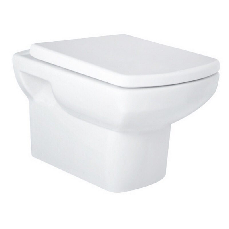 Изображение товара Подвесной безободковый унитаз Gural VIT Nero NE04DAK01 с сиденьем Soft Close белый