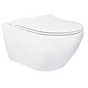 Изображение товара Подвесной унитаз Gural VIT Luna LN31DAK01-SL безободковый с мягким сиденьем Изображение товара Подвесной унитаз Gural VIT Luna LN31DAK01-SL безободковый с мягким сиденьем