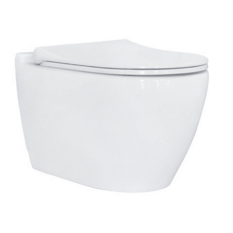 Изображение товара Подвесной унитаз Gural VIT Uno 53 безободковый с Soft Close белый