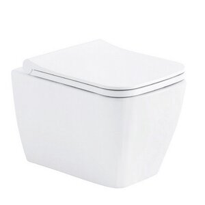 Изображение товара Подвесной унитаз Gural VIT Nova NO31DAK01-SL, безободковый, с сиденьем Slim Soft Close, белый