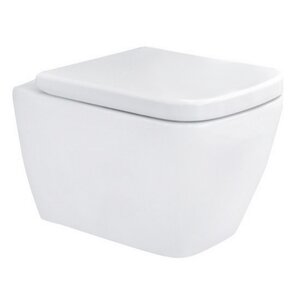 Изображение товара Подвесной унитаз Gural VIT Nova NO31DAK01 безободковый с сиденьем Duroplast белый