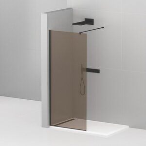 Изображение товара Душевая стенка Cezares Liberta 100 см бронза черный профиль итальянское качество