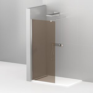 Изображение товара Душевая стенка Cezares Liberta 110 см со свободным входом стекло бронза