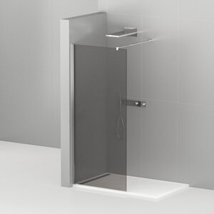 Изображение товара Душевая стенка Cezares Liberta 110 см со свободным входом стекло графит хром профиль