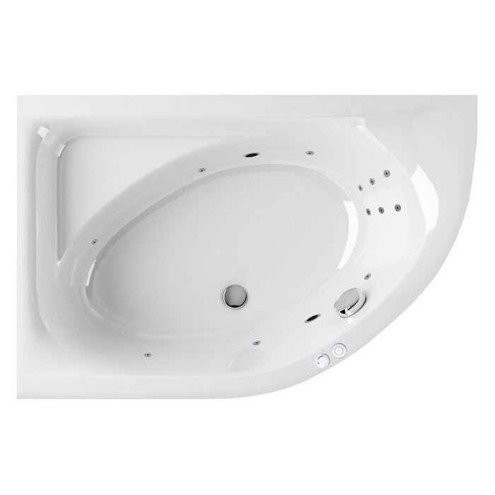 Изображение товара Гидромассажная ванна Excellent Aquarella Line 150x100 см, правая, белый/хром