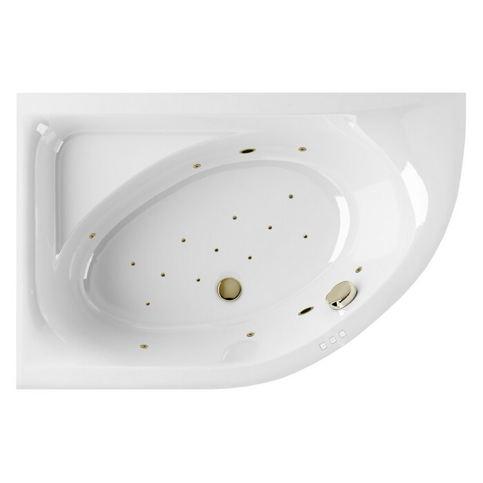 Изображение товара Гидромассажная ванна Excellent Aquarella Relax 150x100 см угловая белая бронза