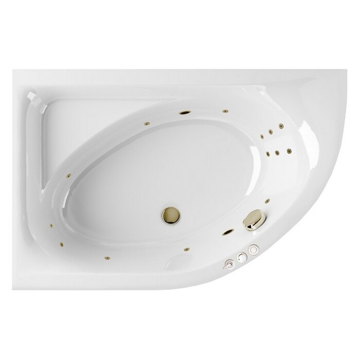 Изображение товара Гидромассажная ванна Excellent Aquarella Smart 150x100 см угловая белый бронза