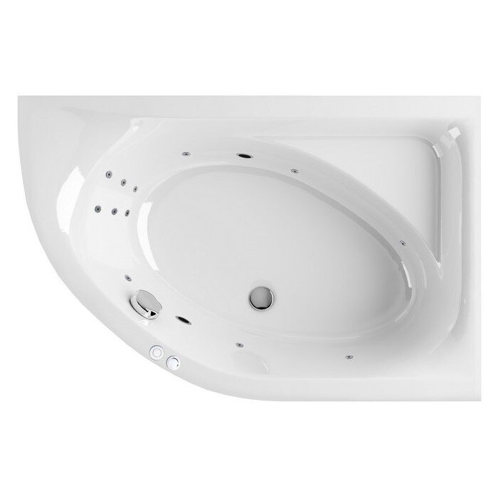 Изображение товара Гидромассажная ванна Excellent Aquarella Line 150x100 кр, угловая, белый/хром